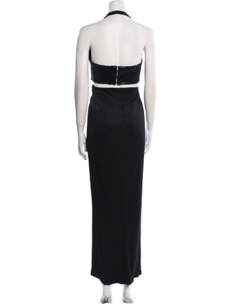 Galvan London Halterneck Long Dress