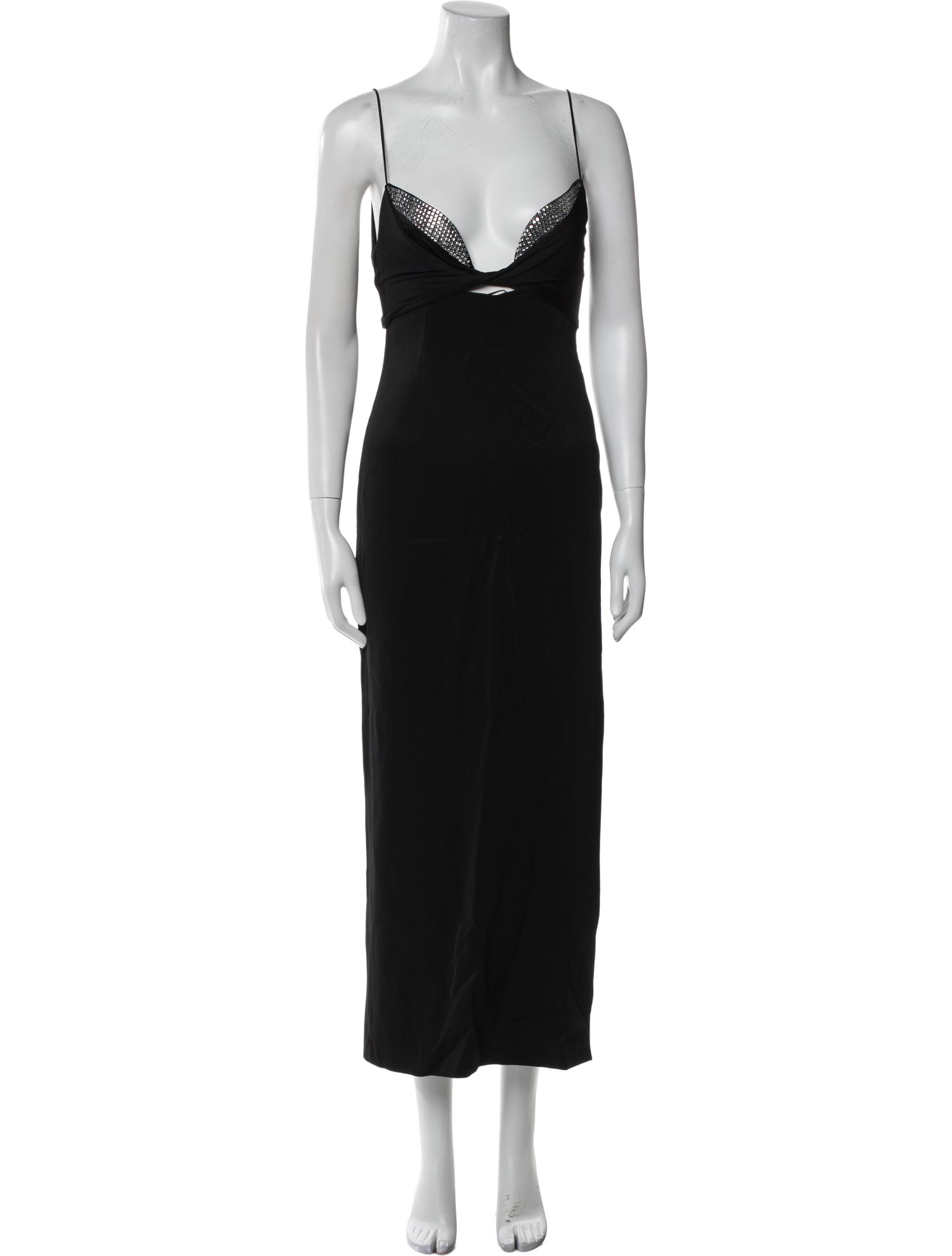 Galvan London V-Neck Midi Length Dress