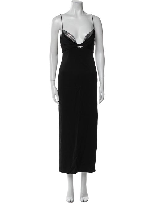 Galvan London V-Neck Midi Length Dress