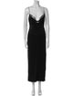 Galvan London V-Neck Midi Length Dress