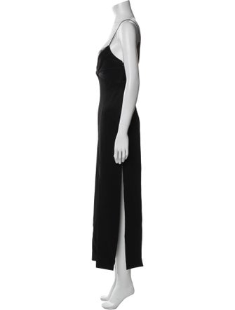 Galvan London V-Neck Midi Length Dress