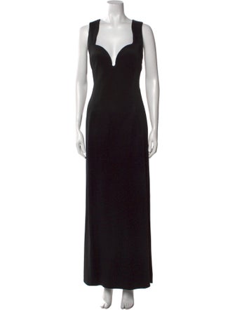 Galvan London V-Neck Long Dress