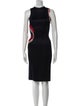 Galvan London Crew Neck Knee-Length Dress
