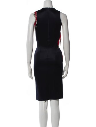 Galvan London Crew Neck Knee-Length Dress