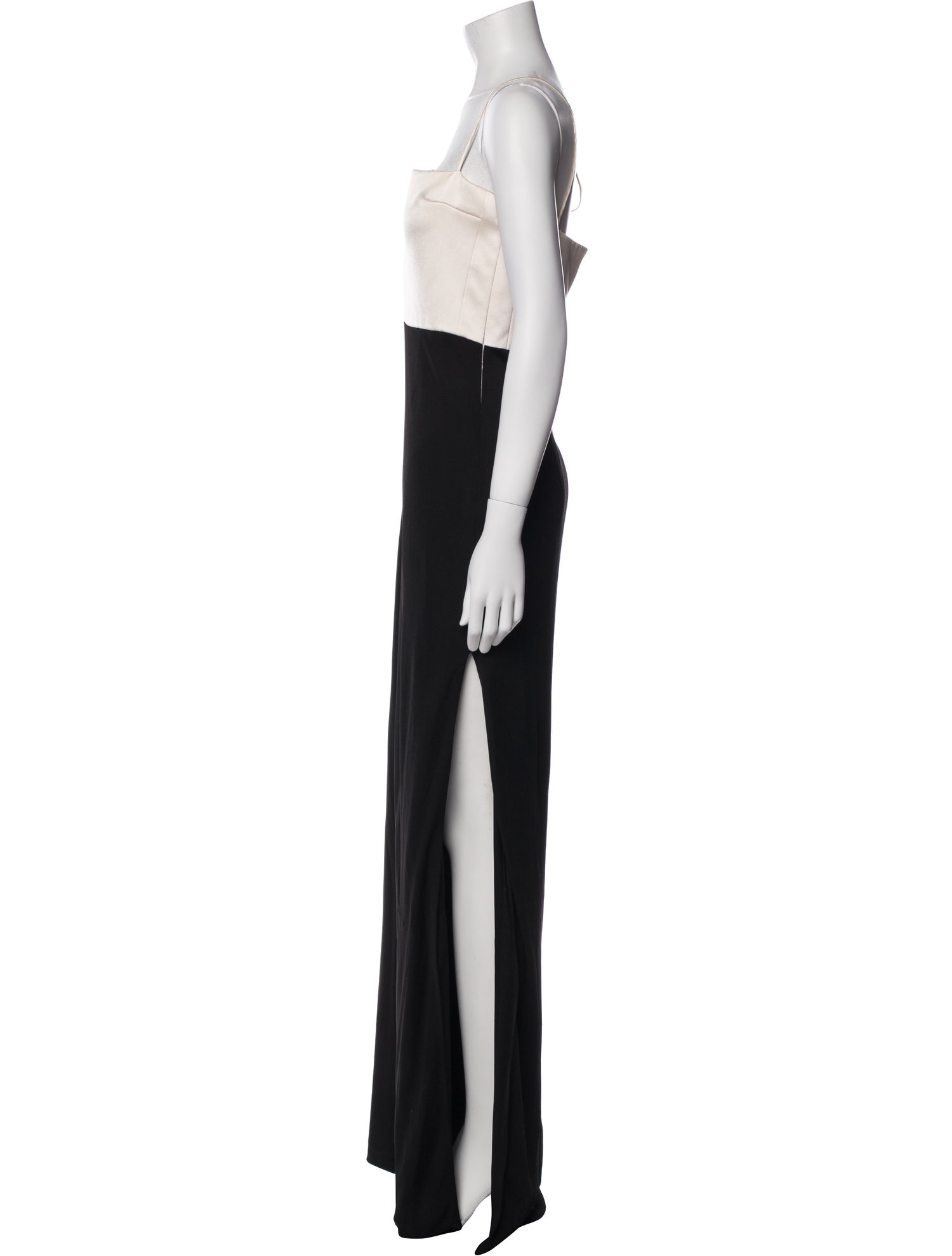 Galvan London Colorblock Pattern Long Dress