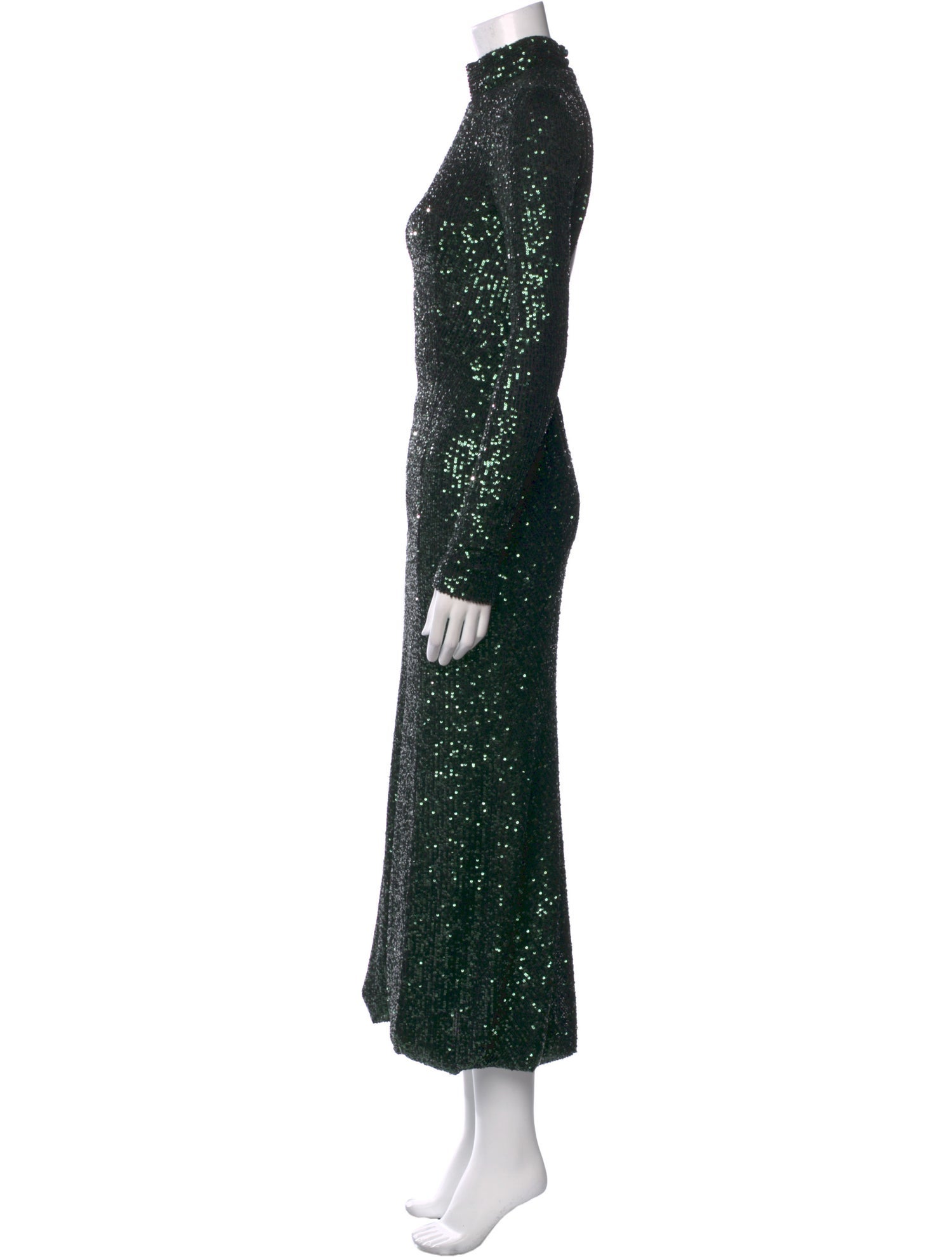 Galvan London Turtleneck Long Dress
