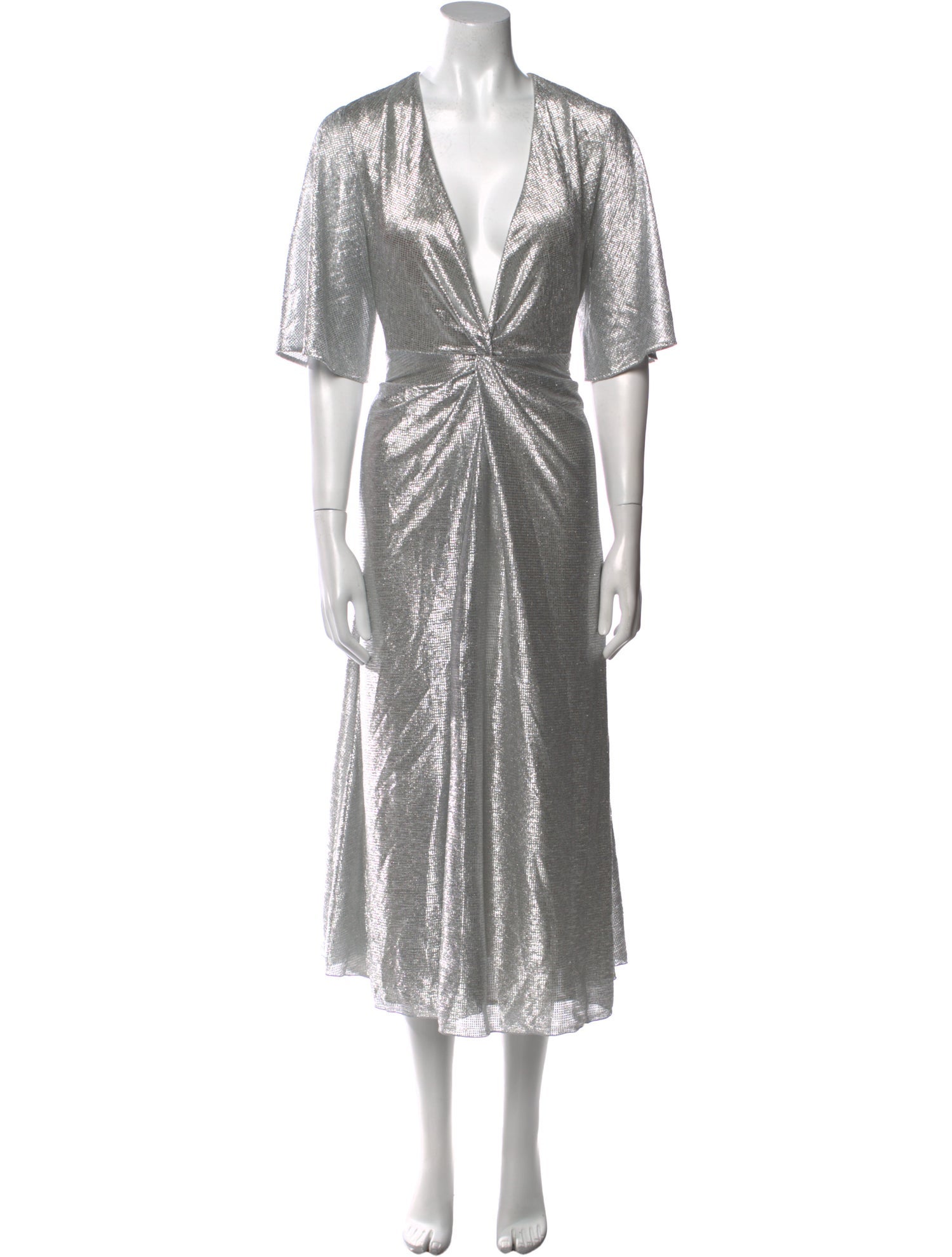 Galvan London V-Neck Knee-Length Dress w/ Tags