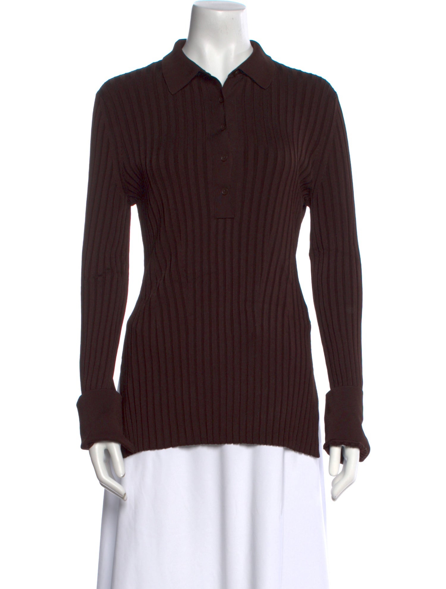 Galvan London Long Sleeve Button-Up Top