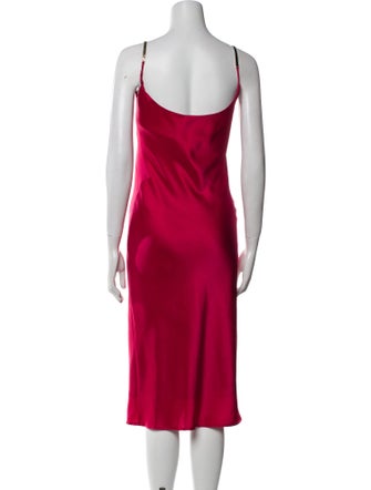 Galvan London Square Neckline Midi Length Dress