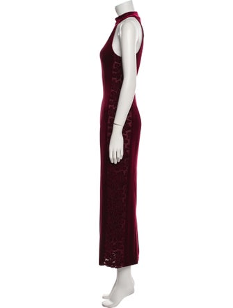Galvan London Mock Neck Long Dress