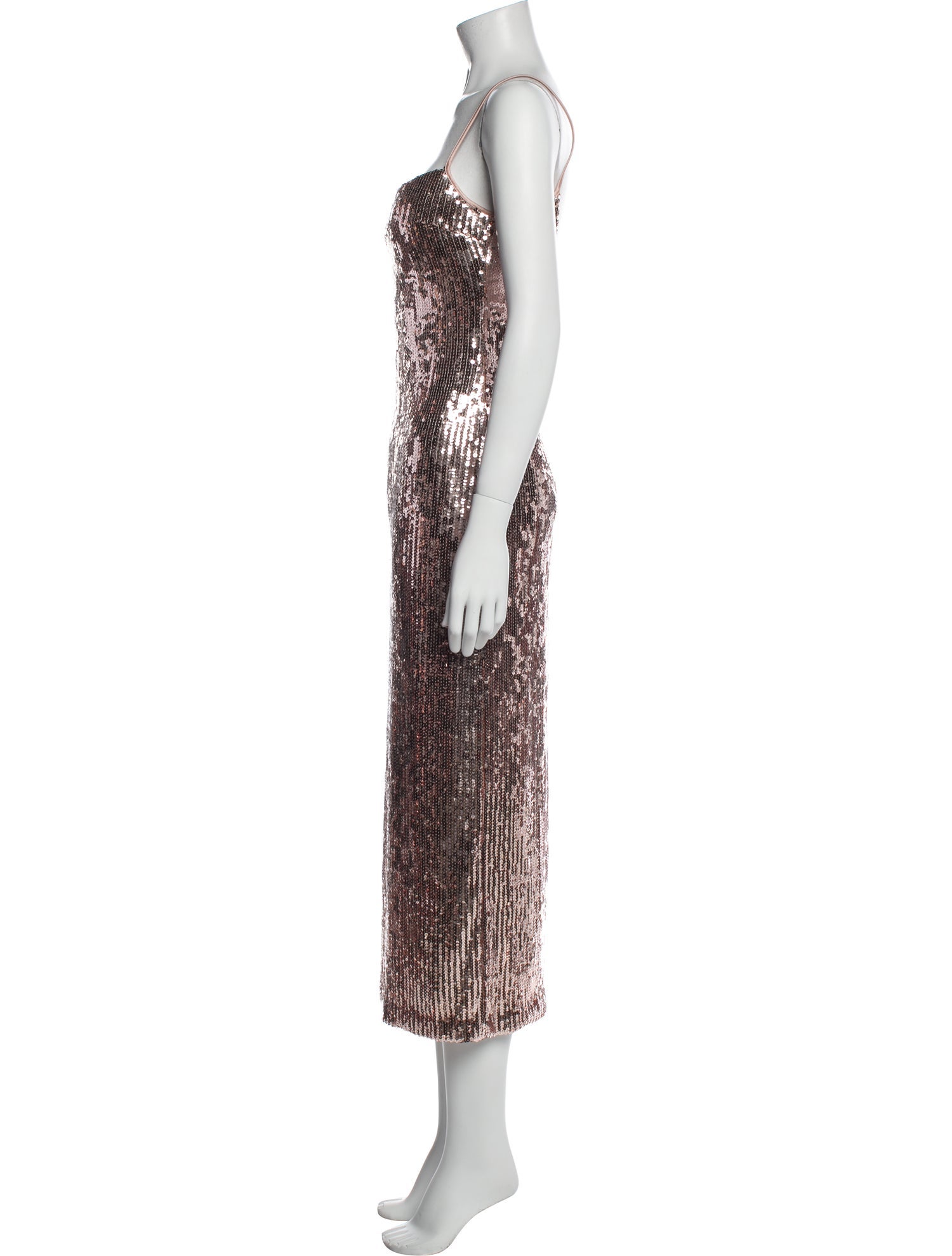 Galvan London V-Neck Midi Length Dress