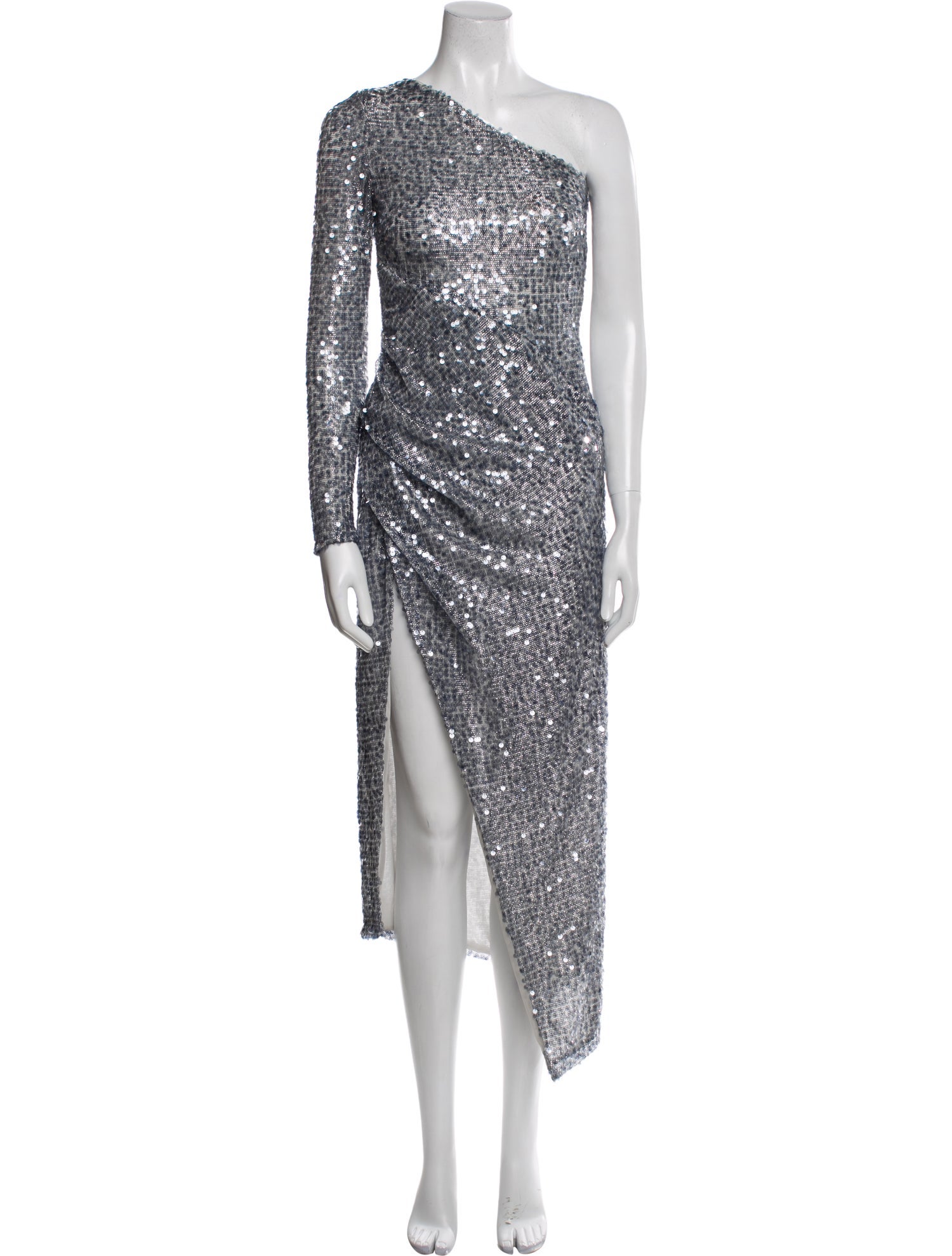 Galvan London One-Shoulder Long Dress