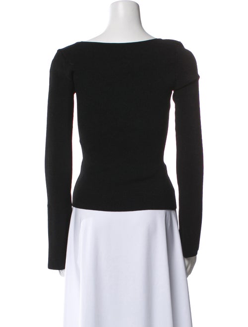Galvan London Square Neckline Long Sleeve Crop Top