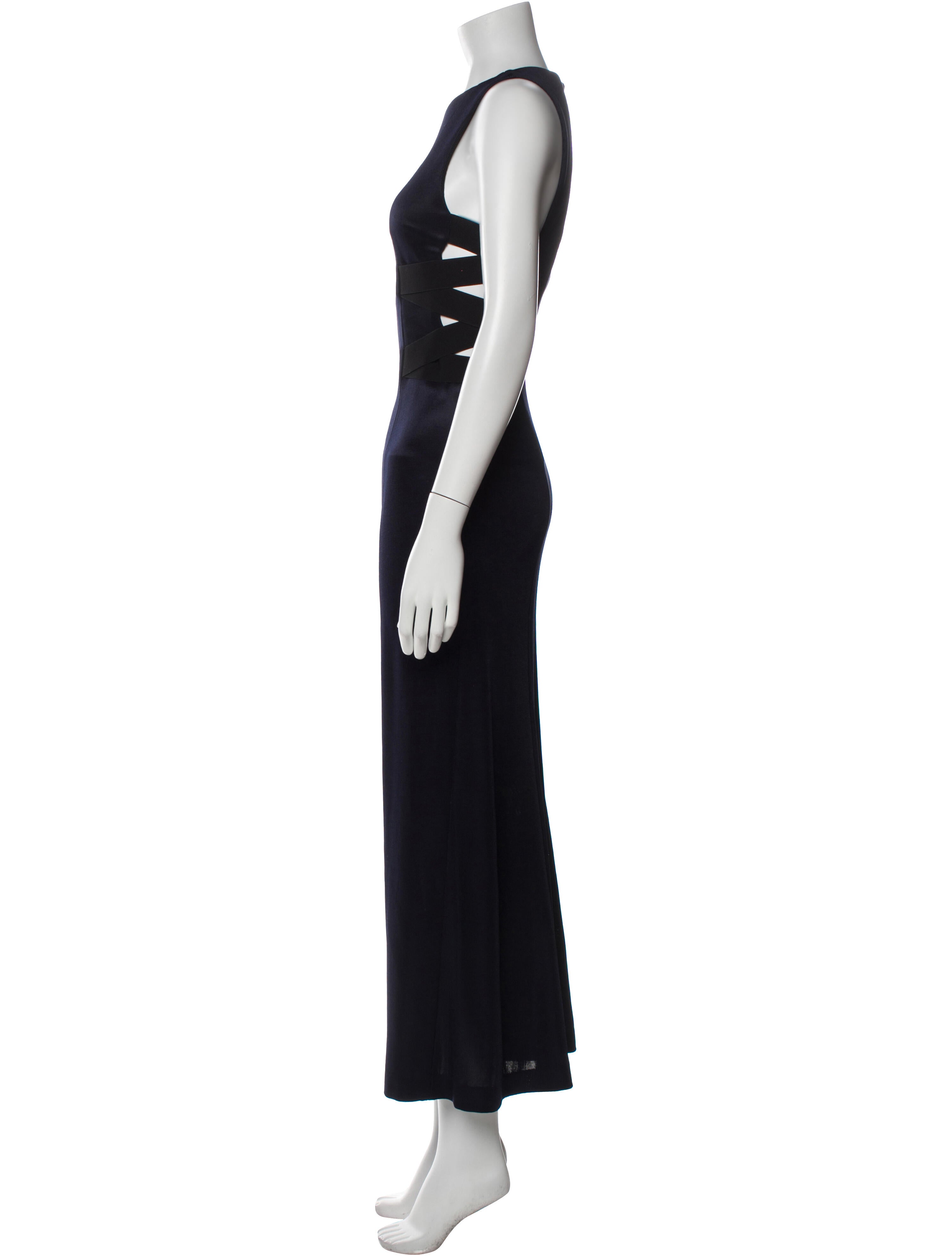 Galvan London Crew Neck Long Dress