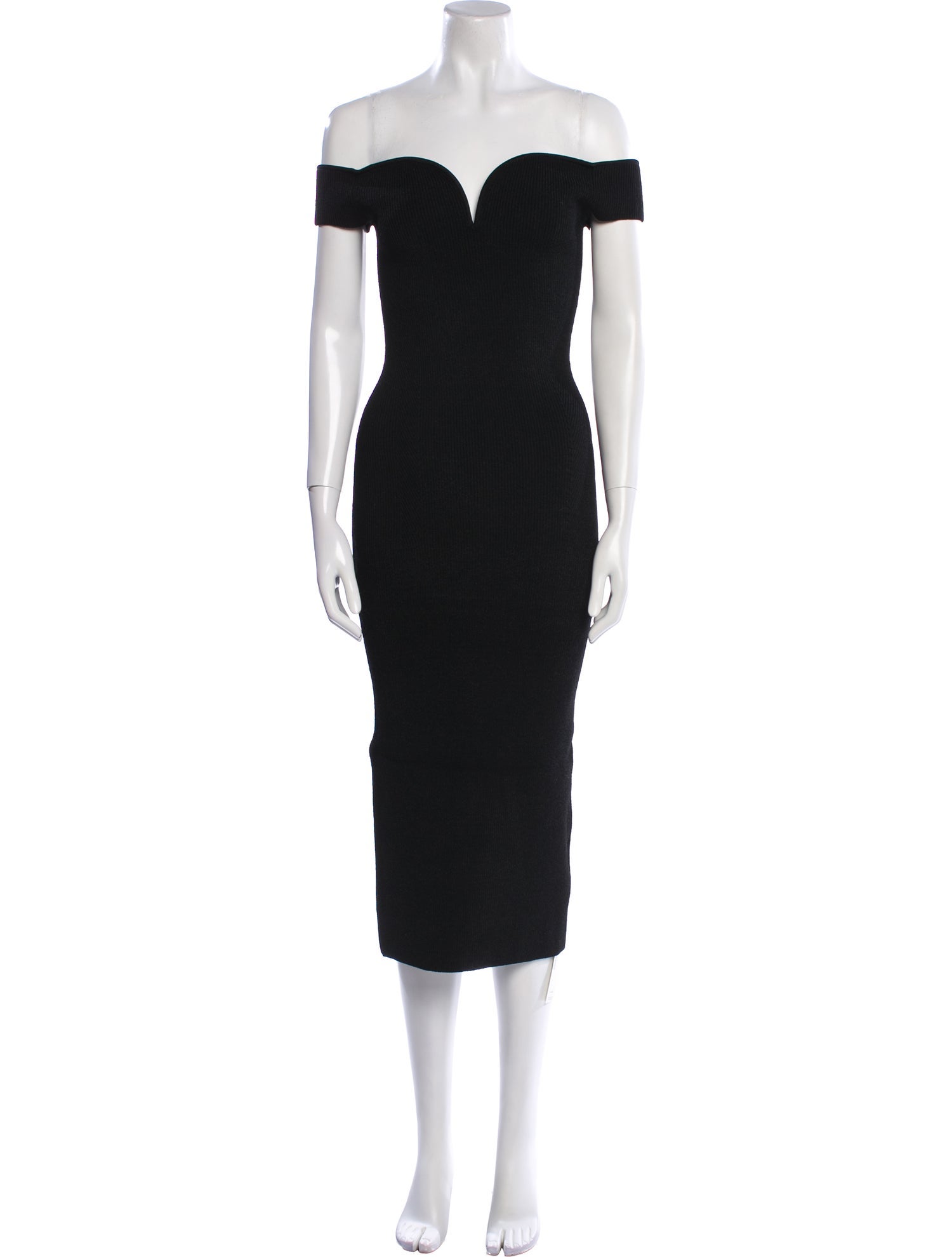 Galvan London Off-The-Shoulder Midi Length Dress