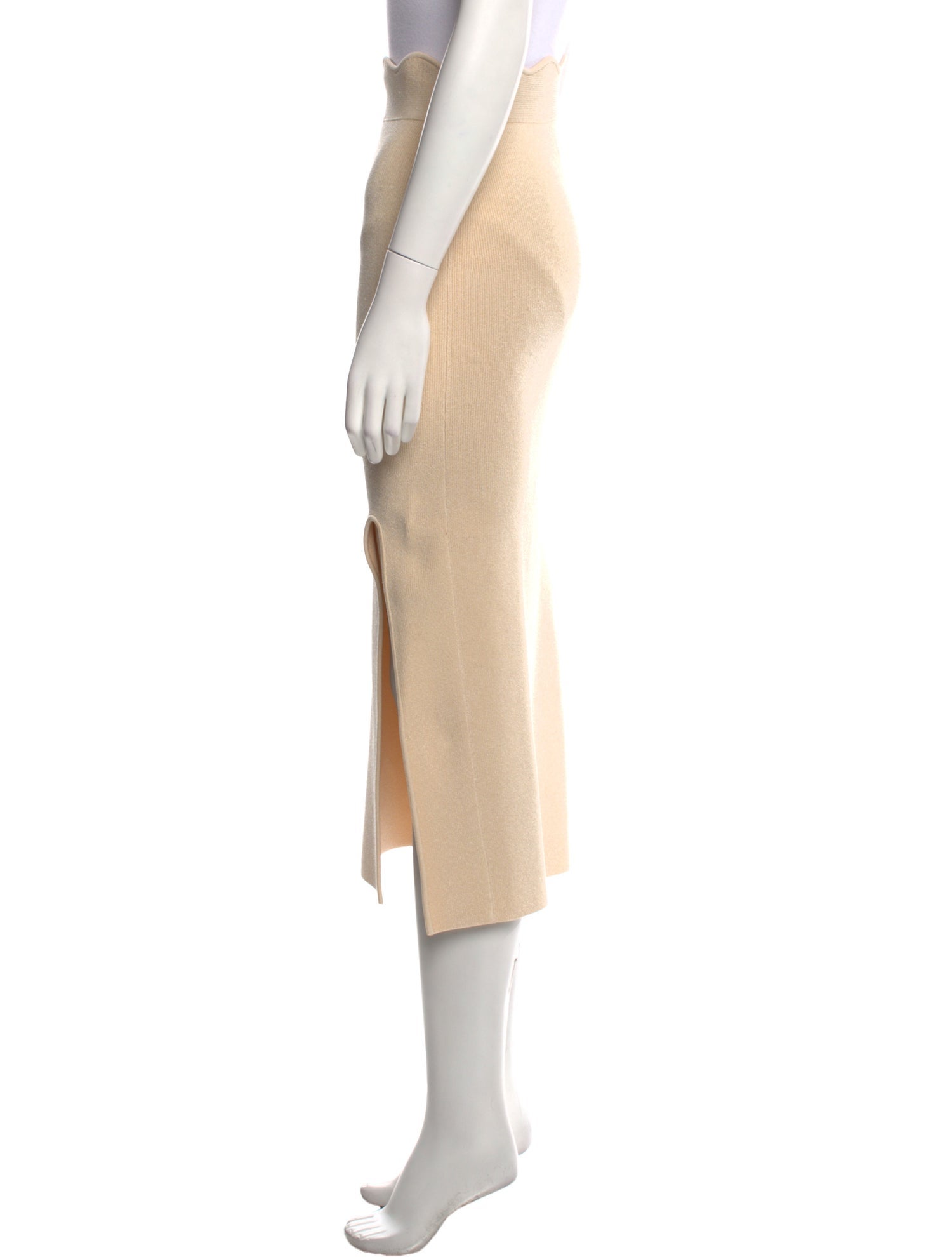 Galvan London Scalloped Accent Midi Length Skirt