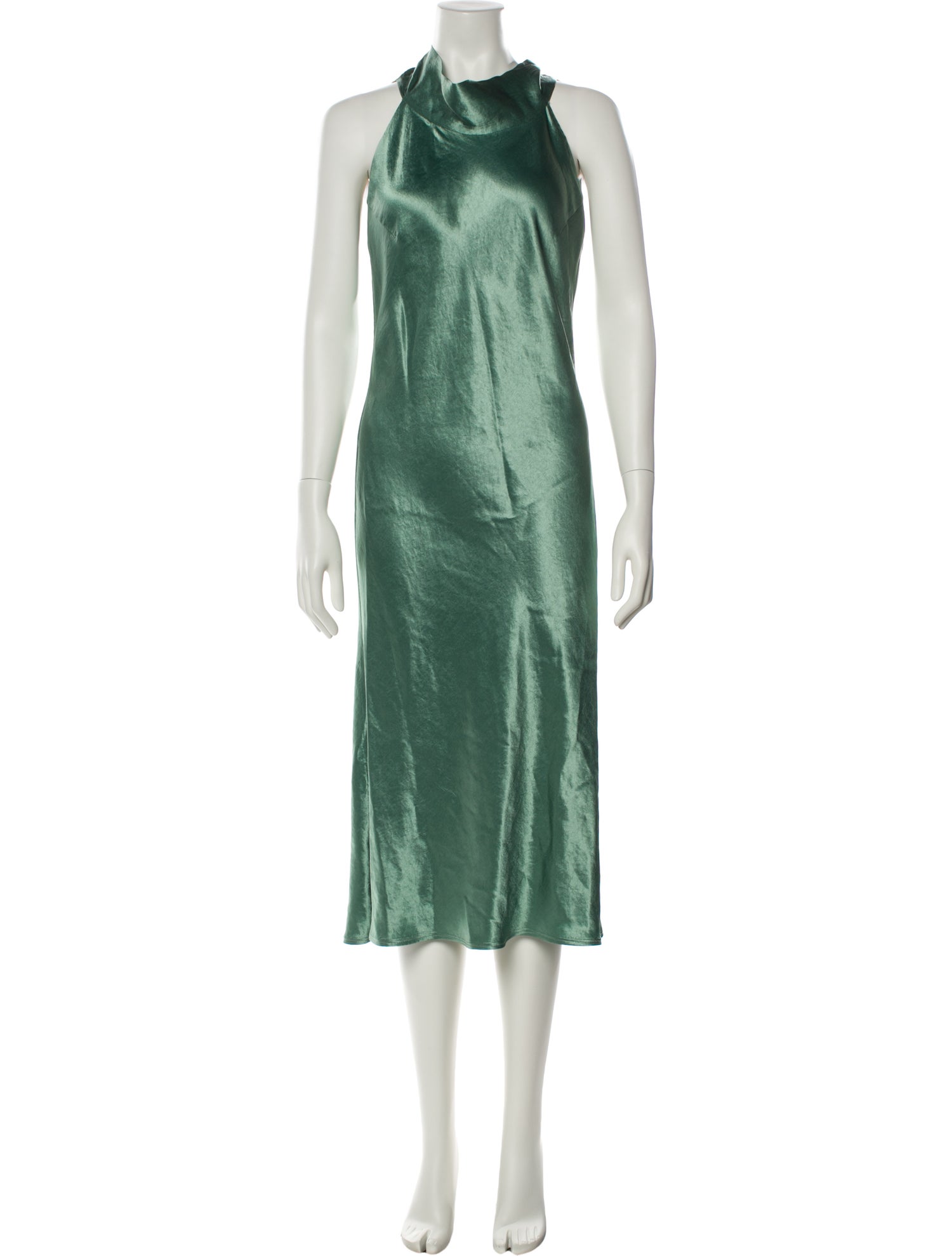 Galvan London Cowl Neck Midi Length Dress