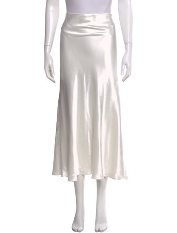 Pre-owned Galvan Midi Length Skirt In Silver