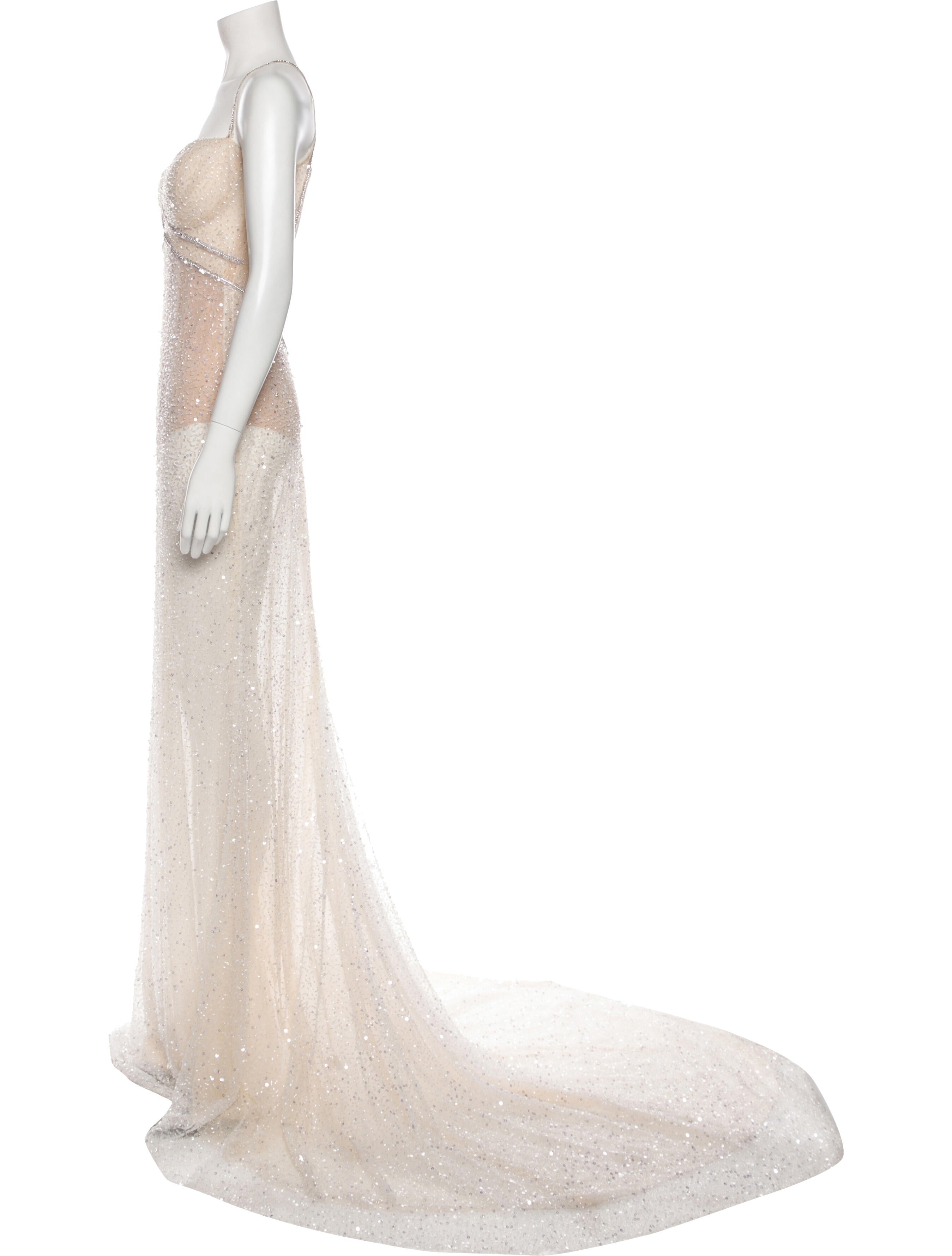 Galia Lahav Haute Couture V-Neck Long Dress