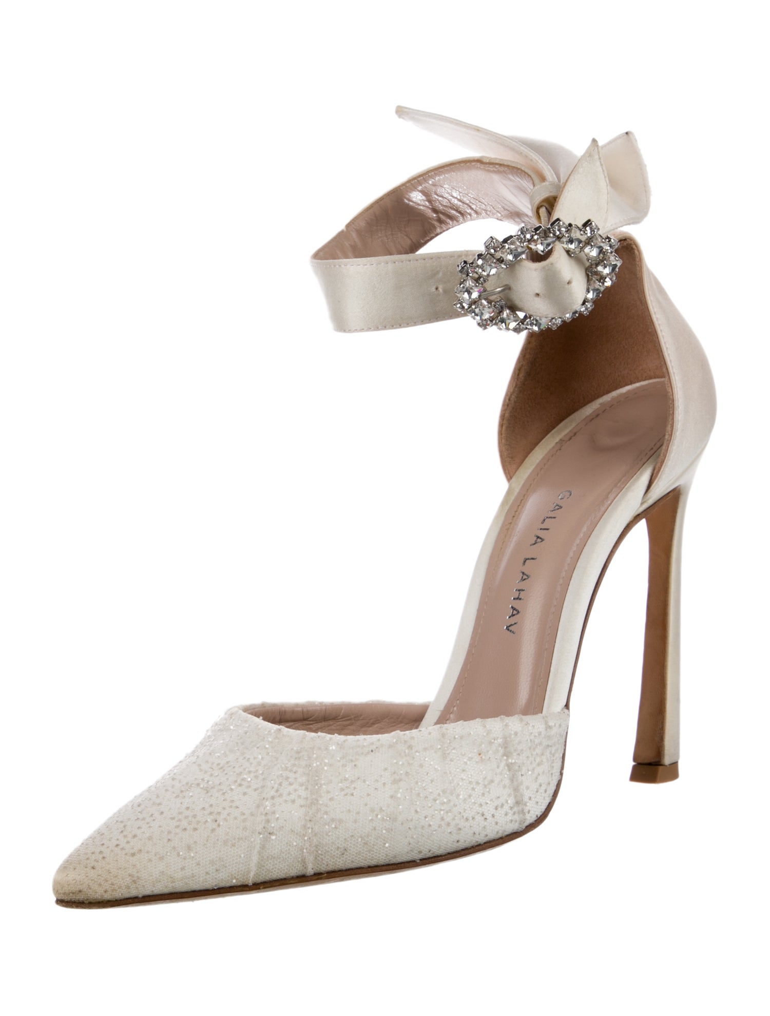 Galia Lahav Haute Couture Satin D'Orsay Pumps