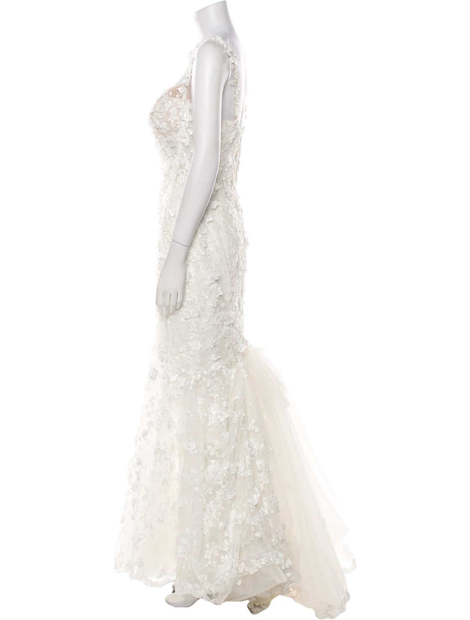 Galia Lahav Haute Couture Lace Pattern Long Dress