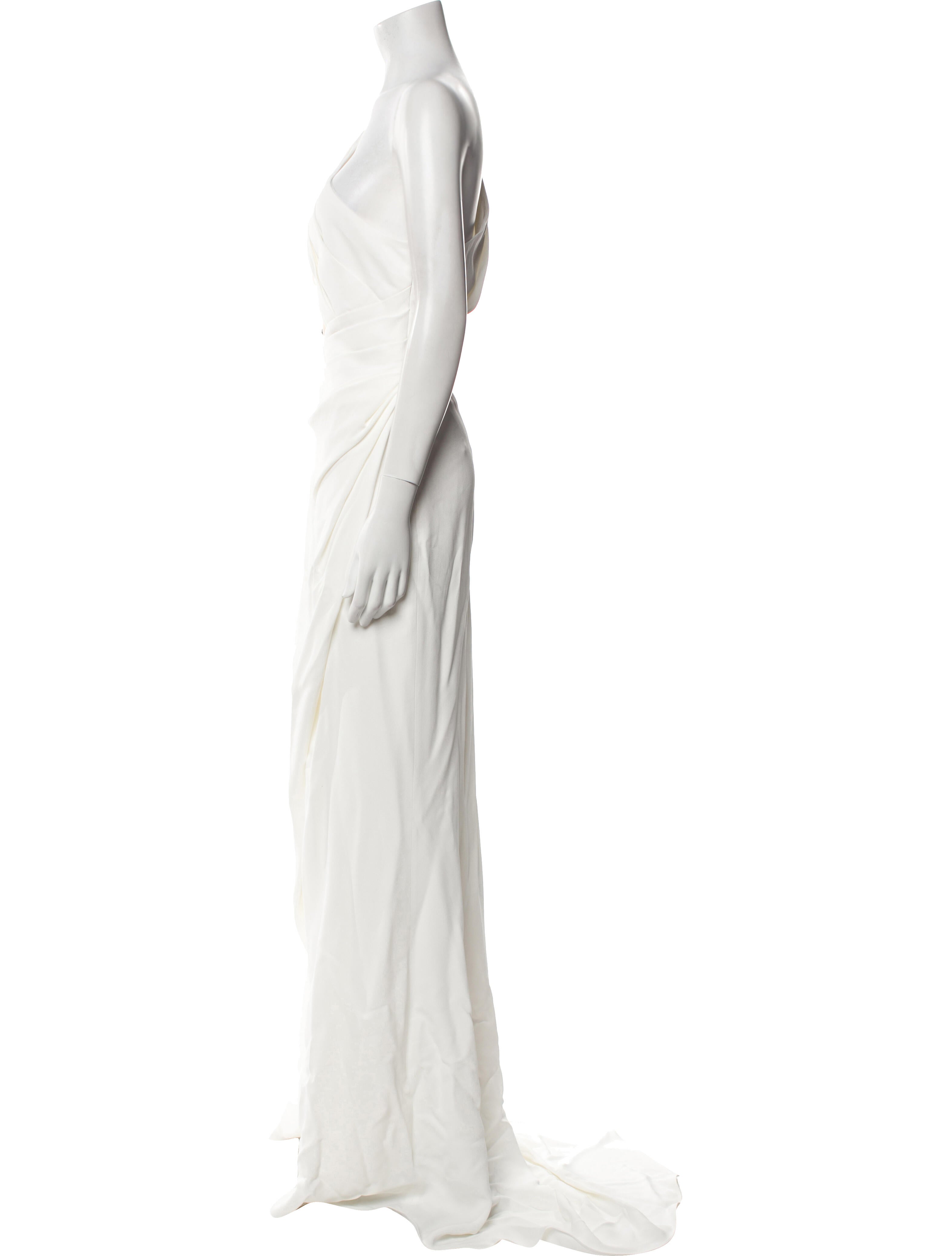 Galia Lahav Haute Couture One-Shoulder Long Dress