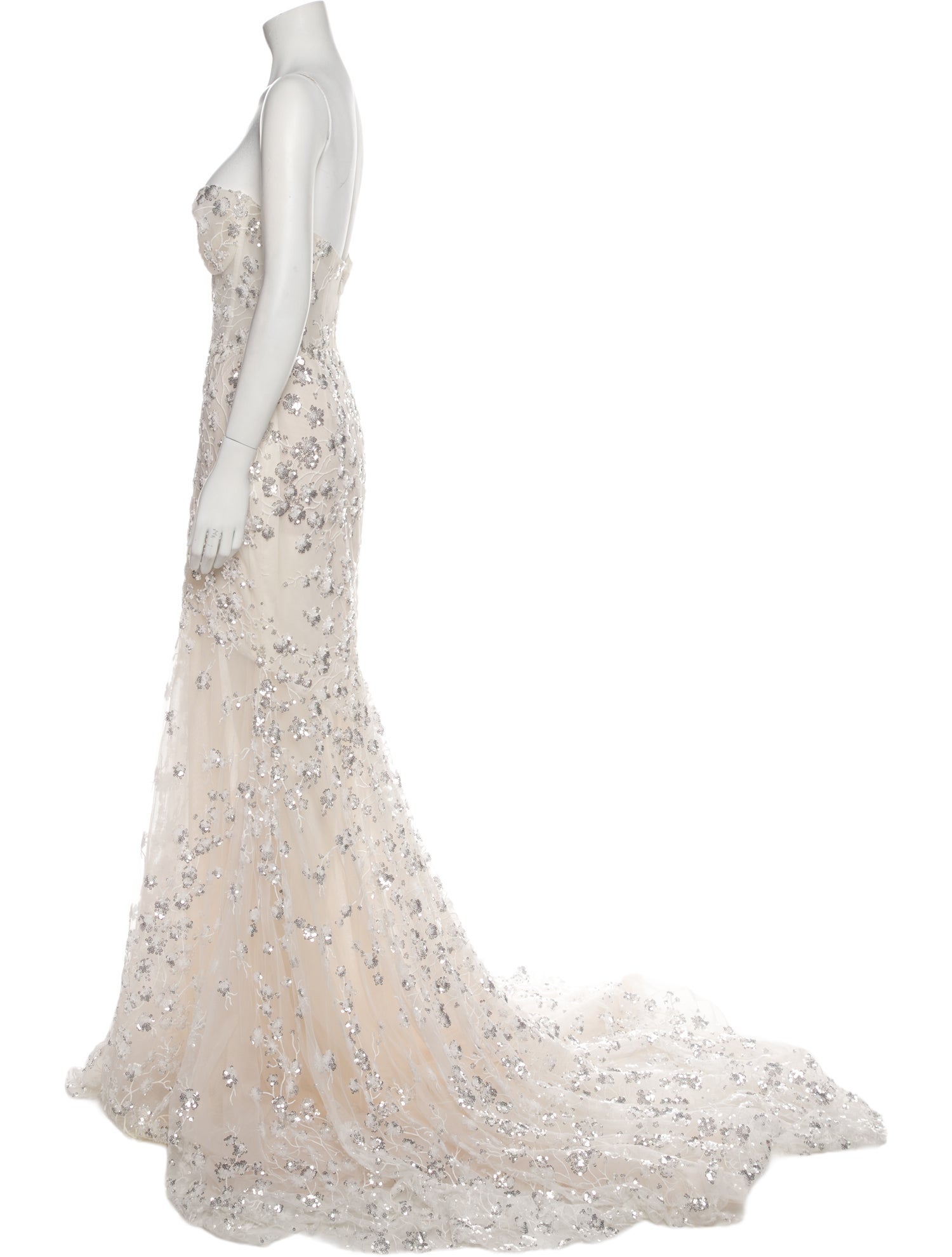 Galia Lahav Haute Couture Lace Pattern Long Dress