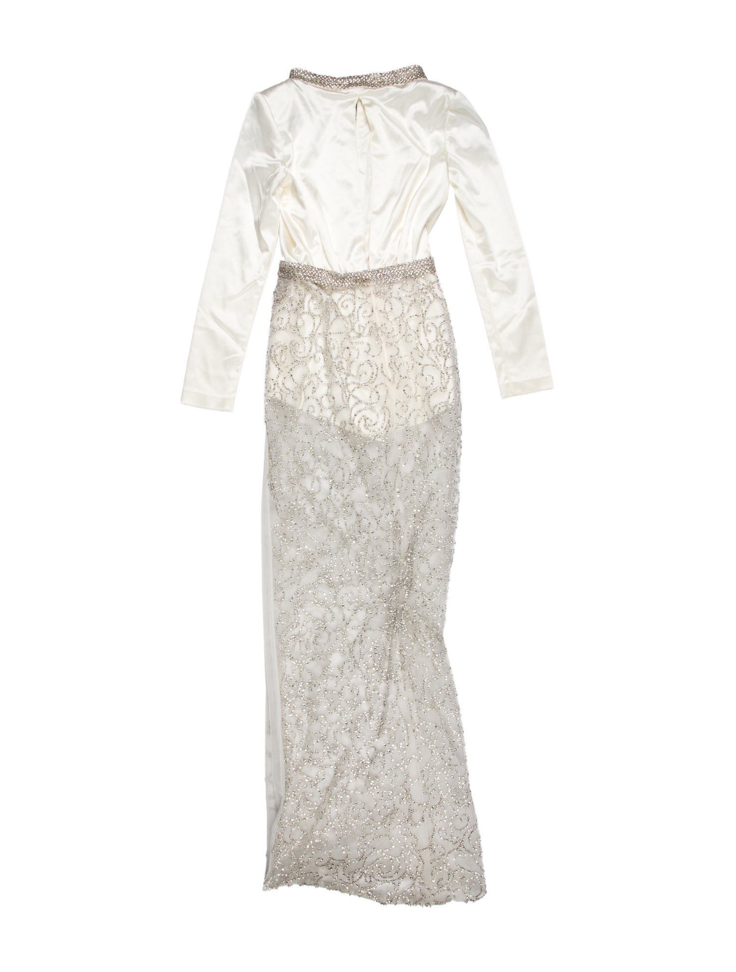 Galia Lahav Haute Couture Mock Neck Long Dress