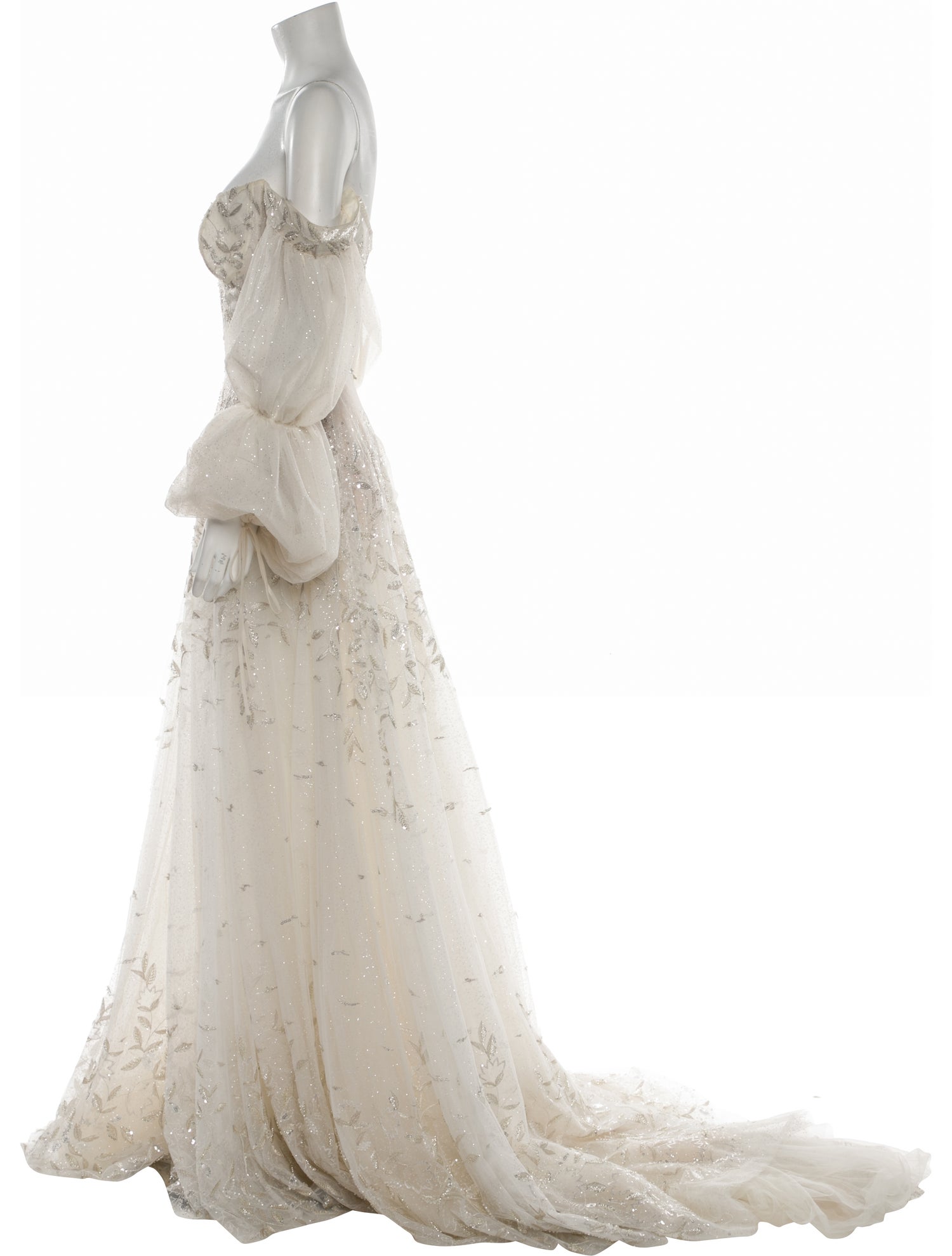 Galia Lahav Haute Couture Off-The-Shoulder Long Dress