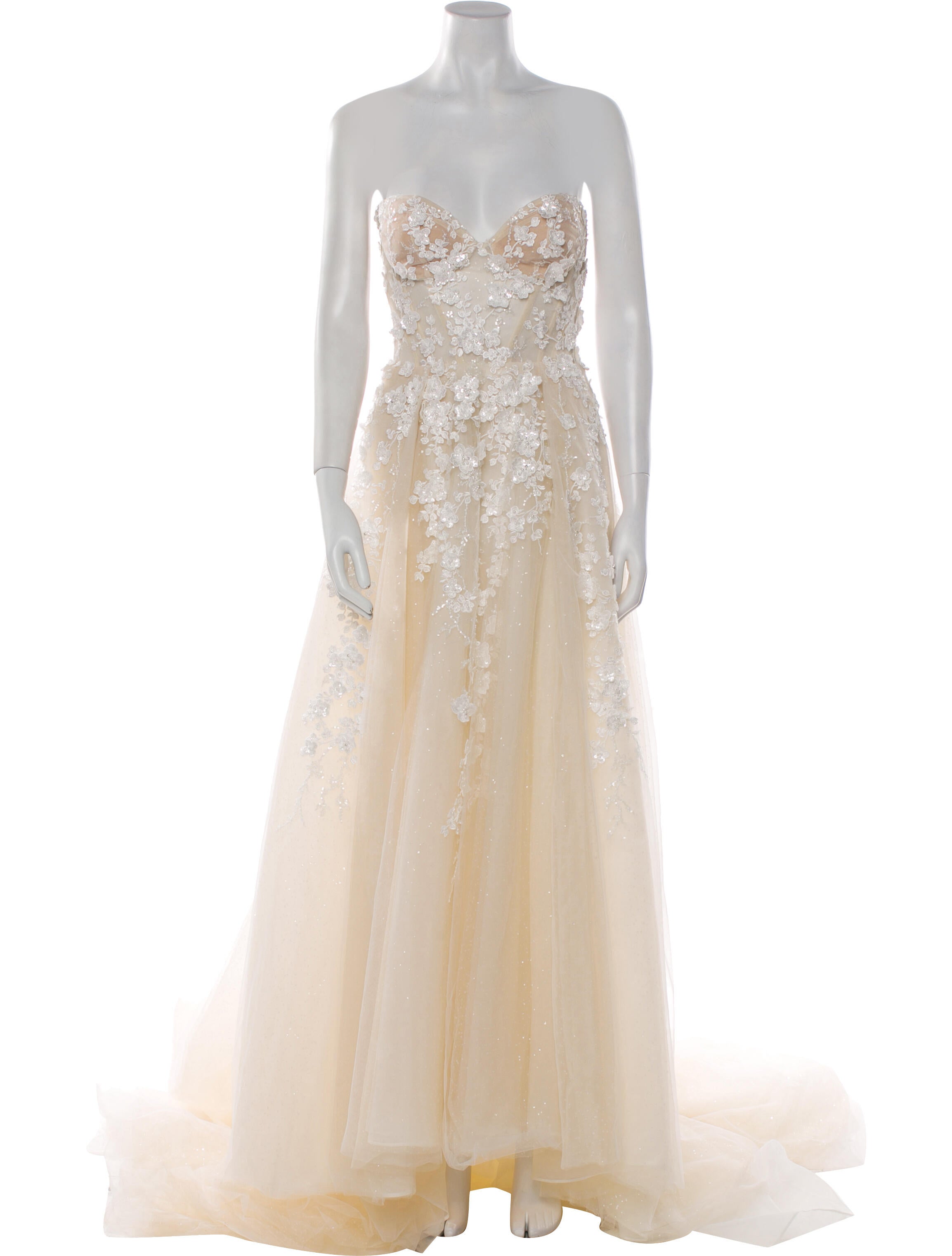 Galia Lahav Haute Couture Strapless Long Dress