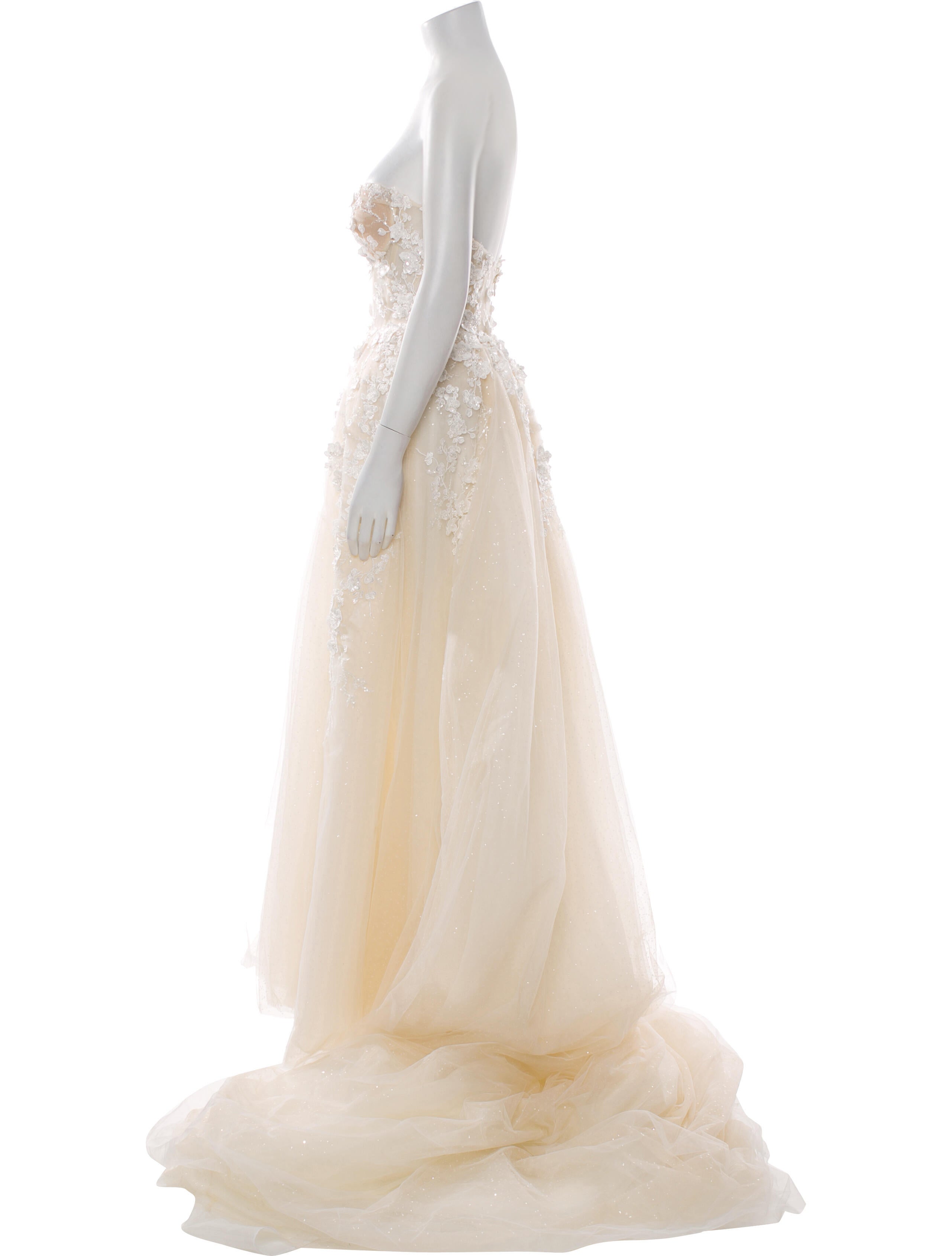 Galia Lahav Haute Couture Strapless Long Dress