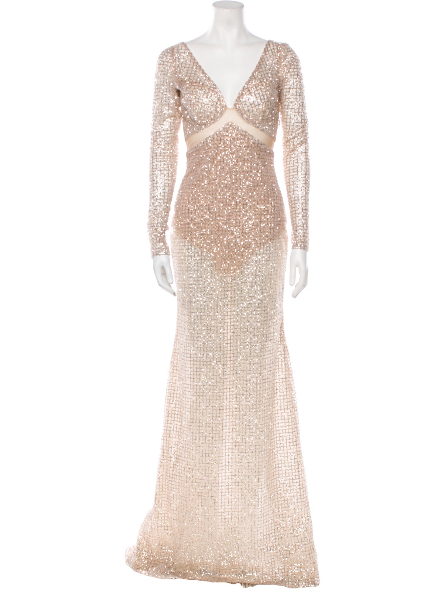Galia Lahav Haute Couture V-Neck Long Dress