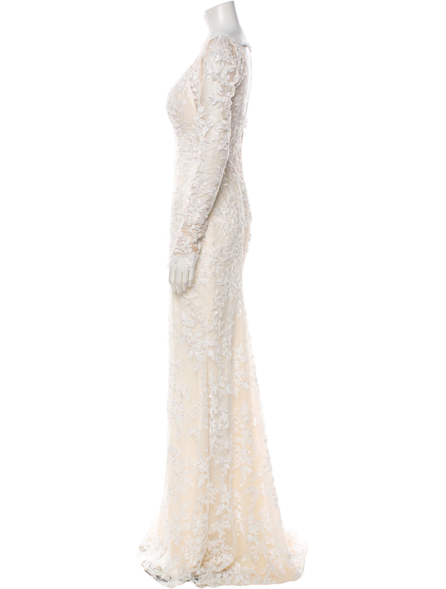Galia Lahav Haute Couture V-Neck Long Dress