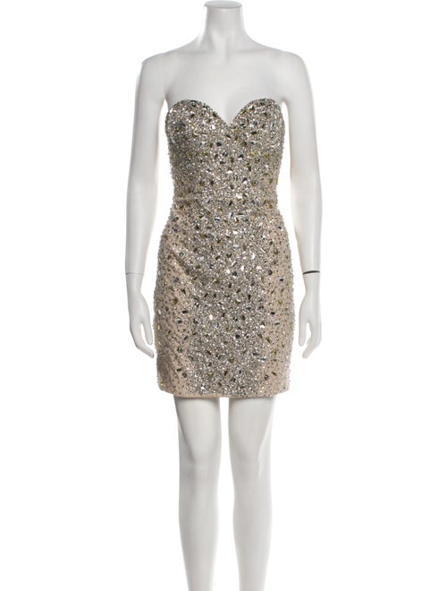 Galia Lahav Haute Couture Strapless Mini Dress