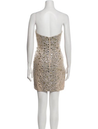 Galia Lahav Haute Couture Strapless Mini Dress
