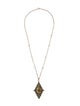 Moritz Glik Two-Tone Sapphire and Diamond Arabesque Pendant Necklace