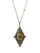Moritz Glik Two-Tone Sapphire and Diamond Arabesque Pendant Necklace