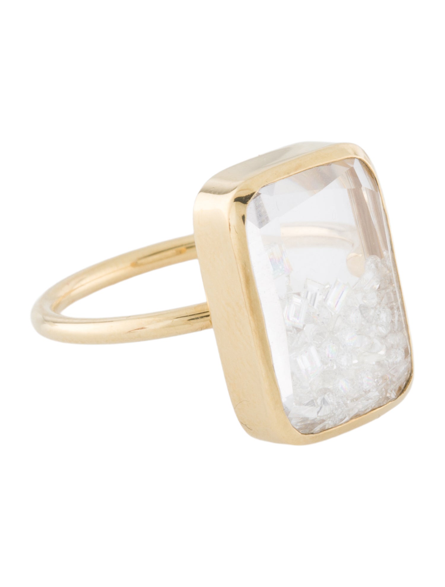 Moritz Glik 18K Diamond Ten Fourteen Shaker Cocktail Ring