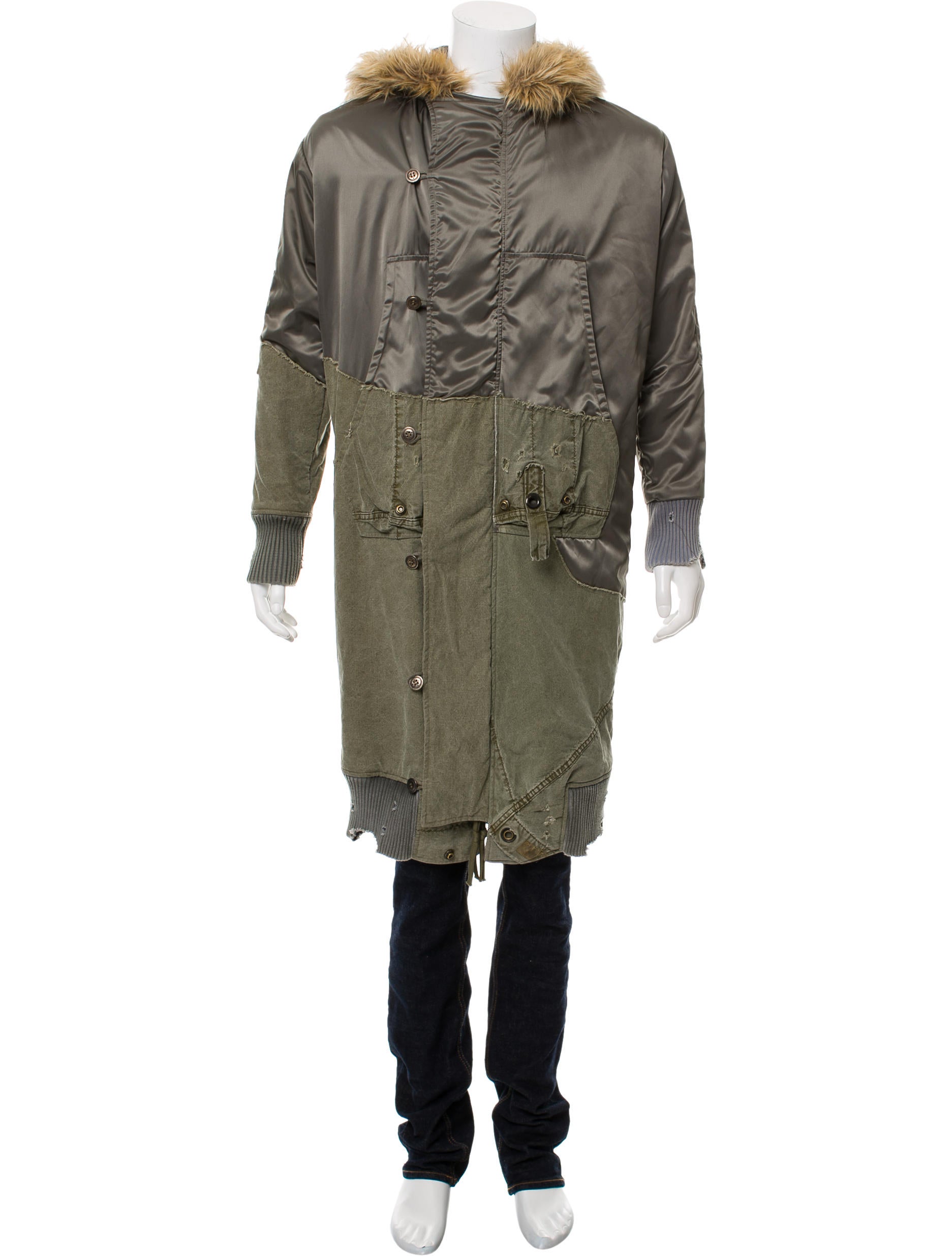 Greg Lauren Nylon Army Tent Long Snorkel Flight Jacket w/ Tags