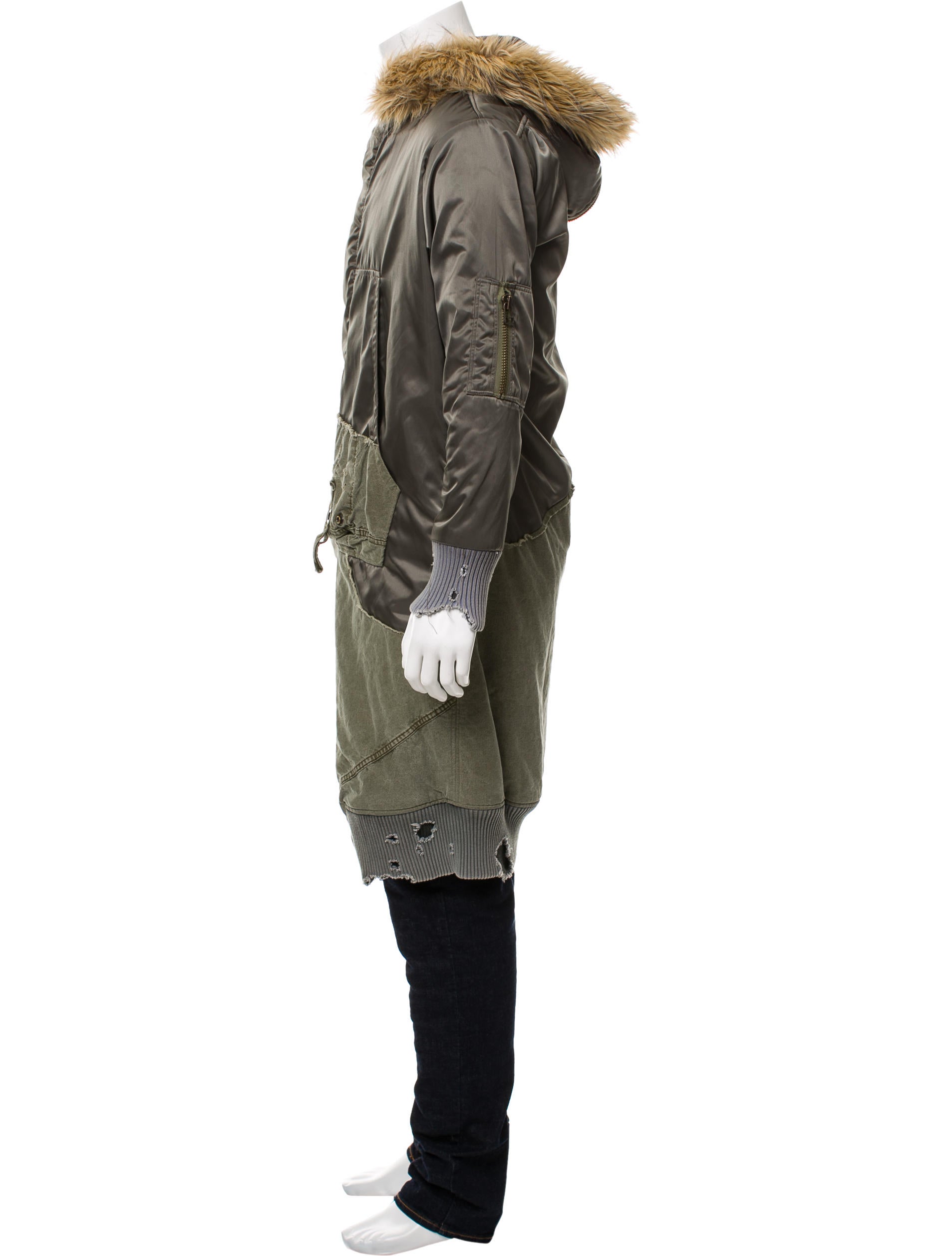 Greg Lauren Nylon Army Tent Long Snorkel Flight Jacket w/ Tags