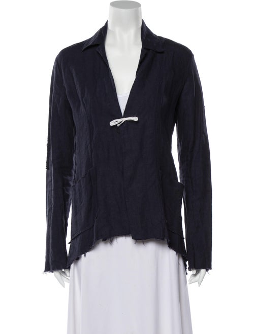Greg Lauren Linen Coat Blue