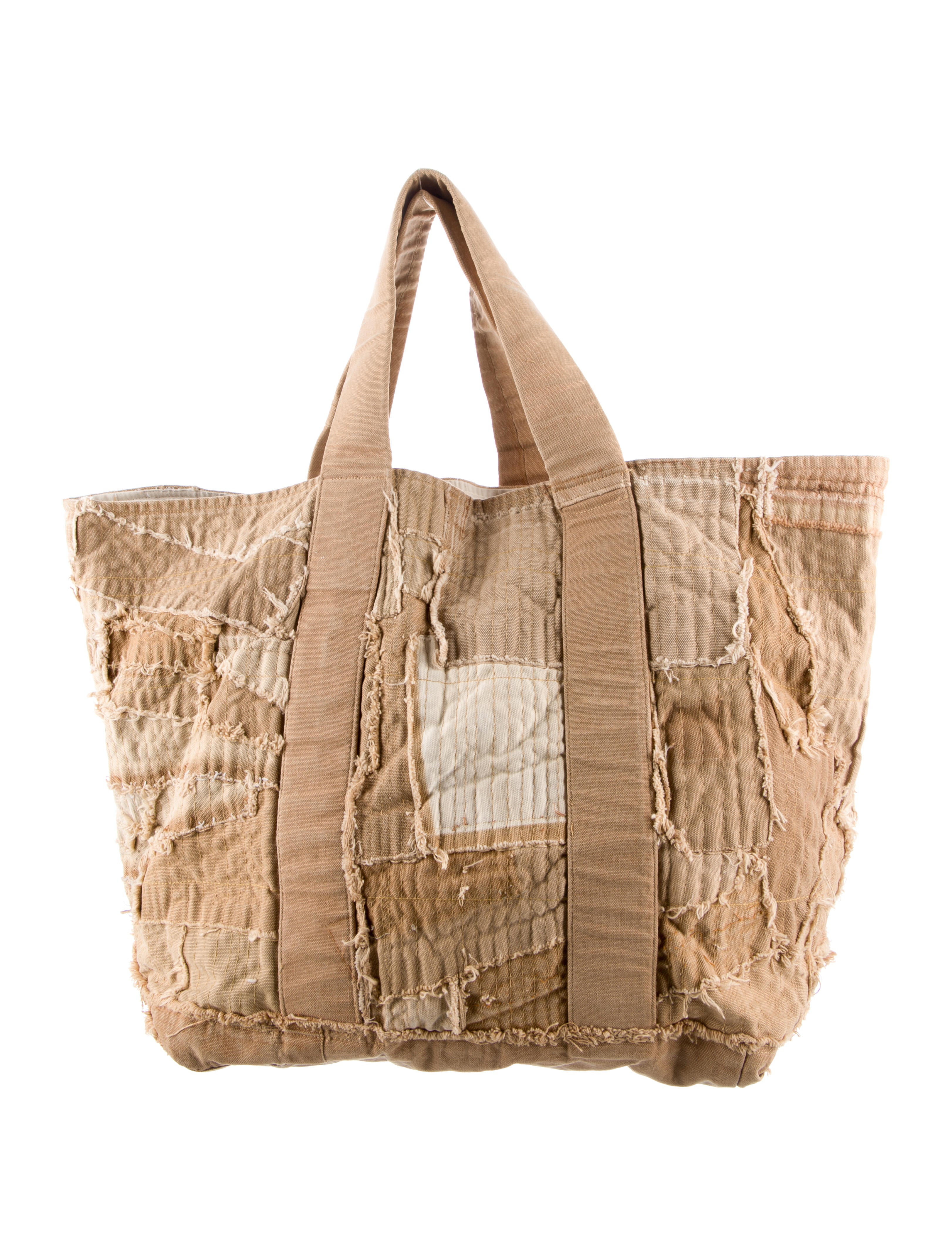 Greg Lauren Canvas Tote Bag - Neutrals Totes, Bags - GLN24838
