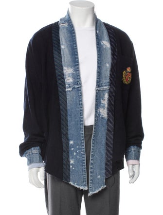 Greg Lauren Printed Denim Jacket