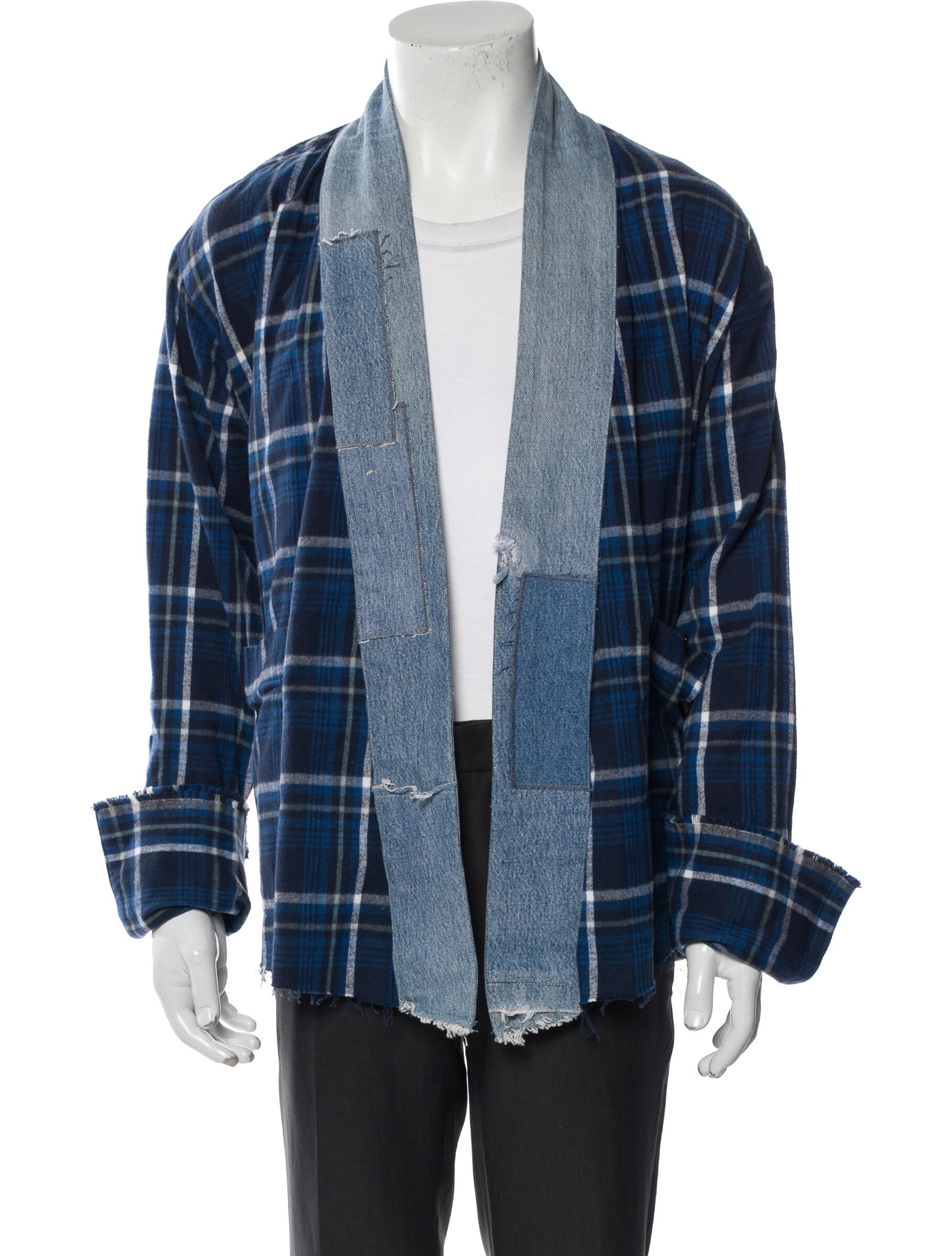 Greg Lauren Plaid Print Jacket