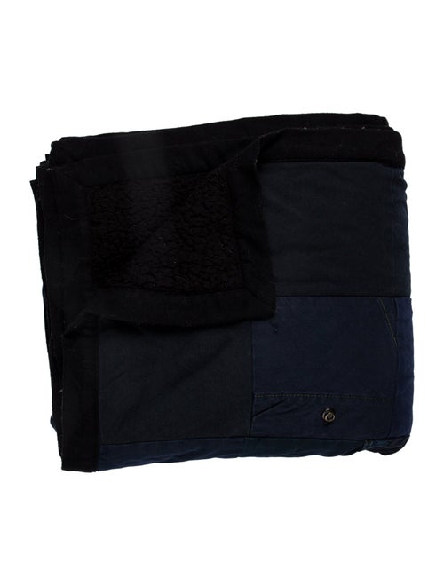 Greg Lauren Patchwork Canvas Scraps Throw Blanket
