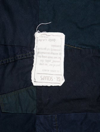 Greg Lauren Patchwork Canvas Scraps Throw Blanket