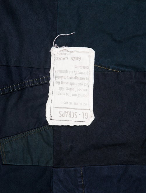 Greg Lauren Patchwork Canvas Scraps Throw Blanket