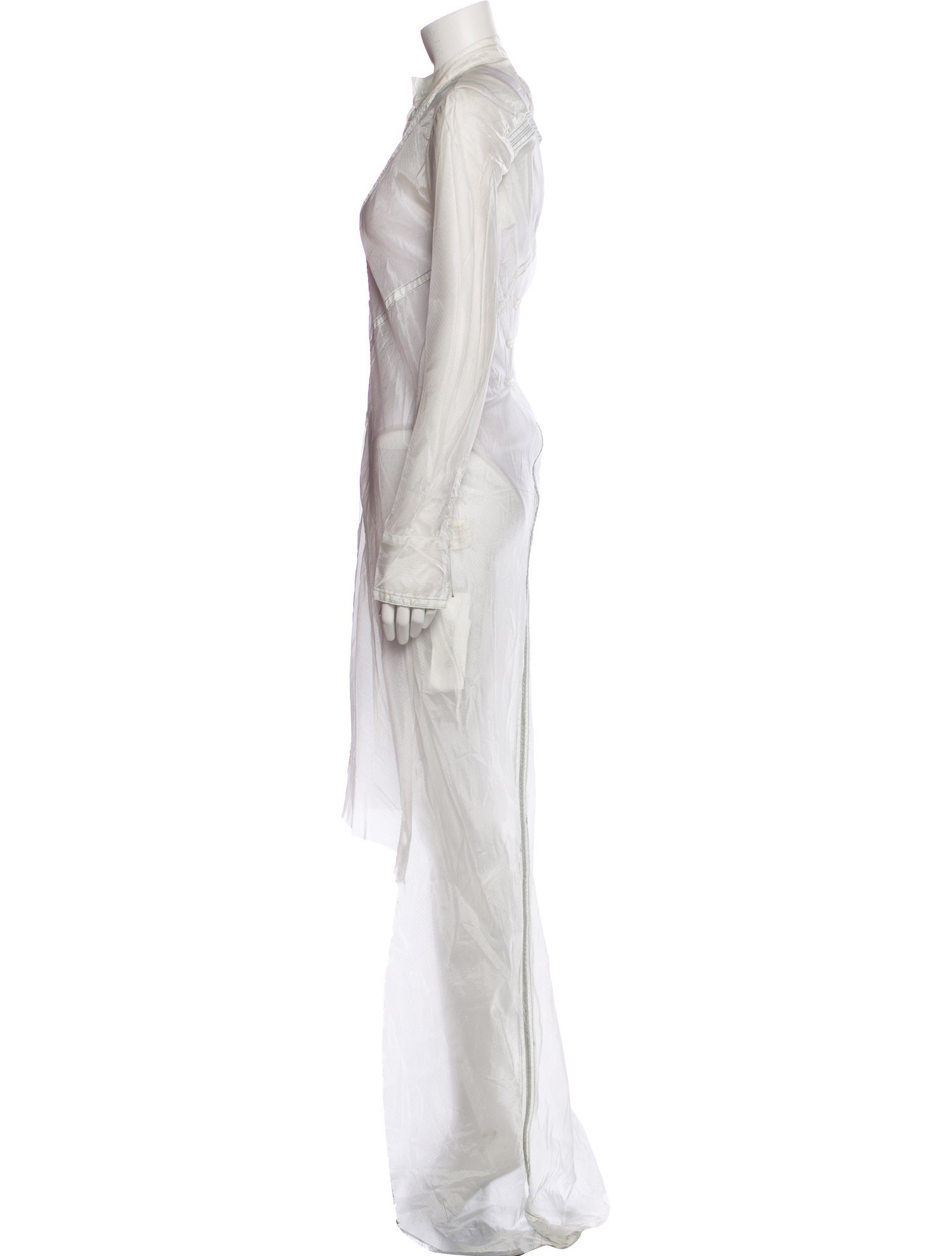 Greg Lauren 2016 Ivory Parachute Wing Collar Studio Tux Shirt Tails Tunic