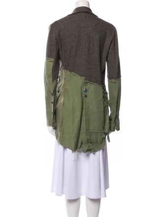 Greg Lauren Colorblock Pattern Blazer