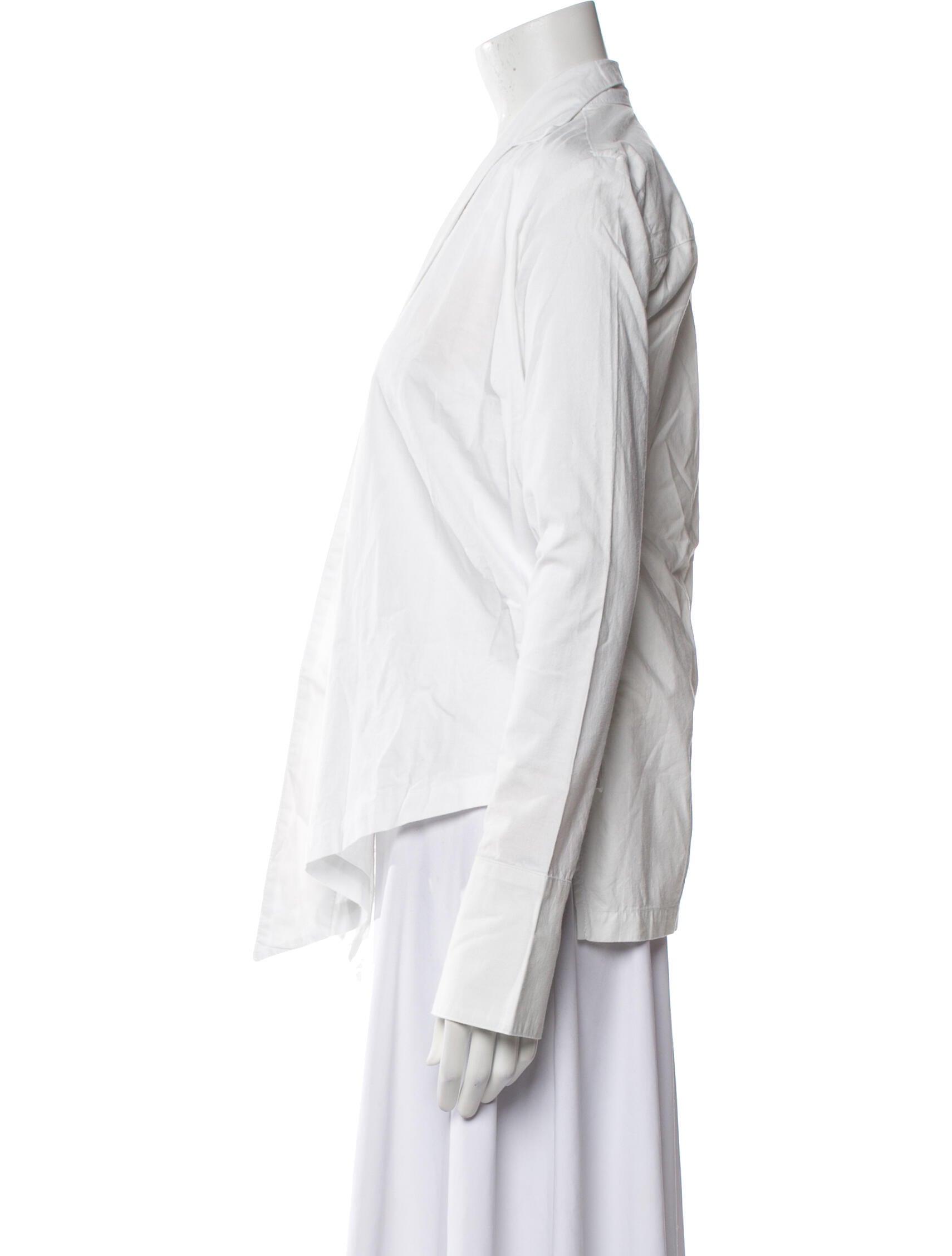 Greg Lauren V-Neck Long Sleeve Blouse